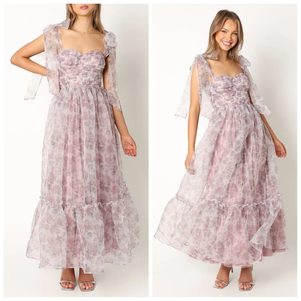 Petal & Pup Pink Floral Midi Dress - Picture 6 of 11